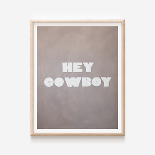 Hey Cowboy Tan Print