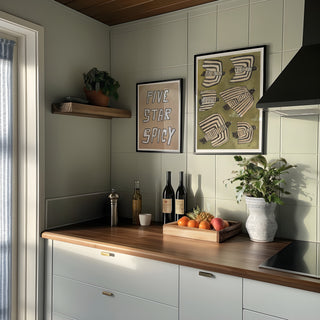 Six Striped Birds Print