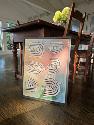 Sunset Striped Birds