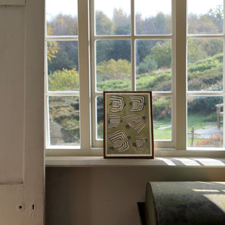 Six Striped Birds Print