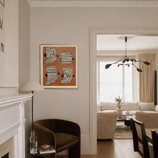 Four Striped Birds Print