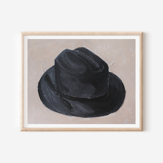 Black Cowboy Hat Print