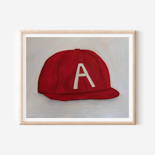 Vintage A Baseball Hat Print