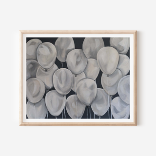 White Balloons Print