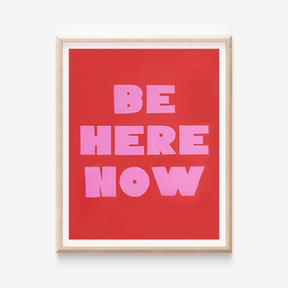 Be Here Now Red + Pink Print