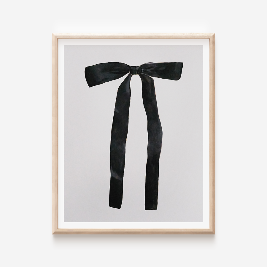 Black Bow Print