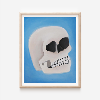 Blue Skull Print