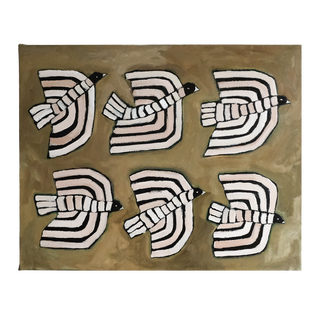 Olive Green Striped Birds