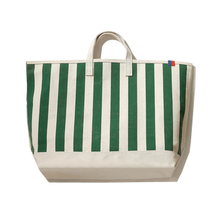 Kule All Over Stripe Tote - Canvas + Green