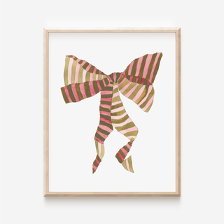 Mia Striped Bow Print