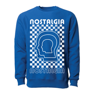 Nostalgia Blue Checkered Sweatshirt