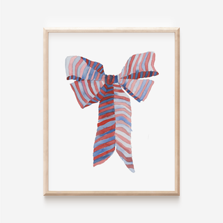 Ollie Striped Bow Print