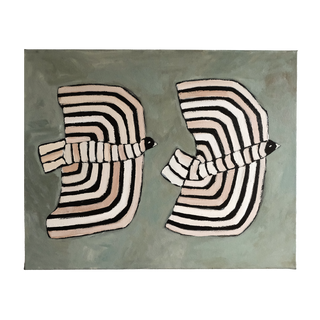 Sage Striped Bird Duo