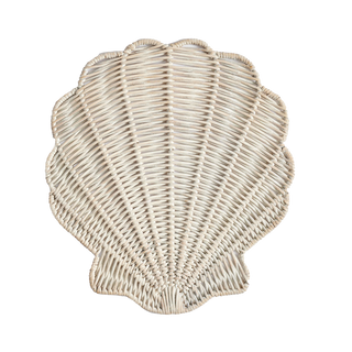 Seashell Handwoven Rattan Charger