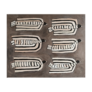 Charcoal Striped Birds