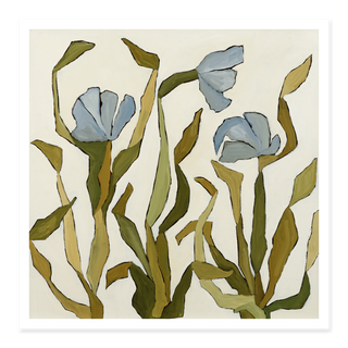 Spring Blues Floral Print