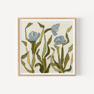 Spring Blues Floral Print