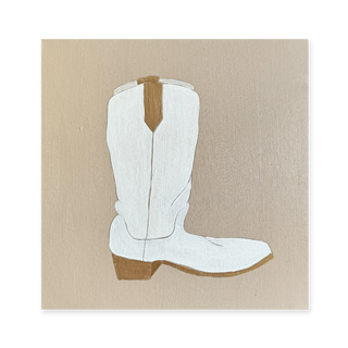 Taupe and Ivory Cowboy Boot