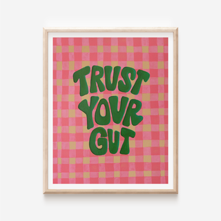 Trust Your Gut Gingham Print