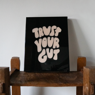 Trust Your Gut Mini - Black and Ivory