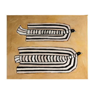 Yellow Striped Bird Duo