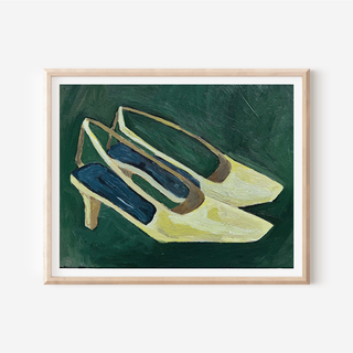 Yellow Slingbacks Print
