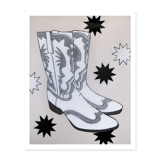 White Boots Print