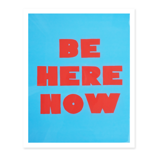 Be Here Now Blue + Red Print