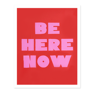 Be Here Now Red + Pink Print