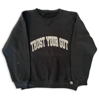Vintage Trust Your Gut Sweatshirt - Black V