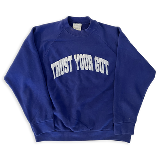 Vintage Trust Your Gut Sweatshirt - Cobalt