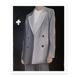 Grey Suit Print