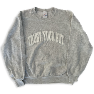 Vintage Trust Your Gut Sweatshirt - Heather Grey IV