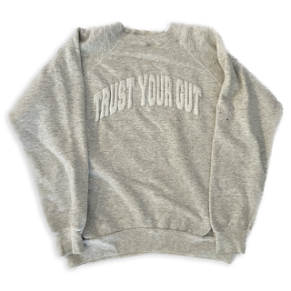 Vintage Trust Your Gut Sweatshirt - Heather Grey VIII