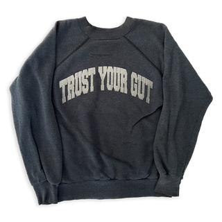 Vintage Trust Your Gut Sweatshirt - Navy I