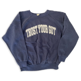 Vintage Trust Your Gut Sweatshirt - Heather Navy II