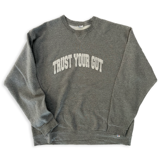 Vintage Trust Your Gut Sweatshirt - Medium Grey
