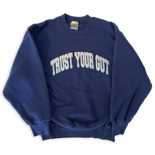 Vintage Trust Your Gut Sweatshirt - Navy III