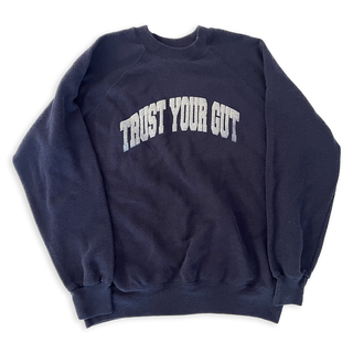 Vintage Trust Your Gut Sweatshirt - Navy V