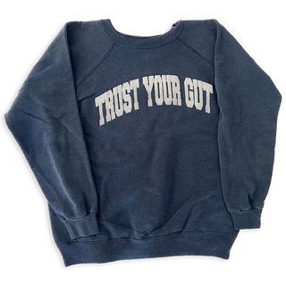 Vintage Trust Your Gut Sweatshirt - Navy VIII