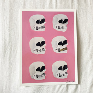 Pink Skulls Print