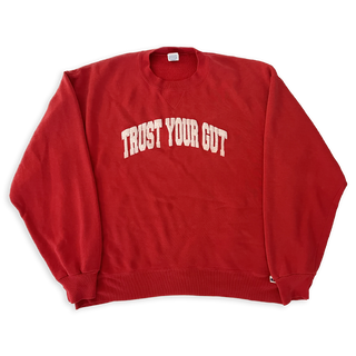 Vintage Trust Your Gut Sweatshirt - Red VIII