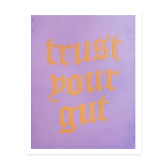 Trust Your Gut Purple and Orange Print