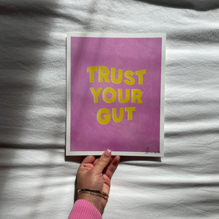 Trust Your Gut Purple + Yellow Print