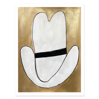 White Cowboy Hat Print